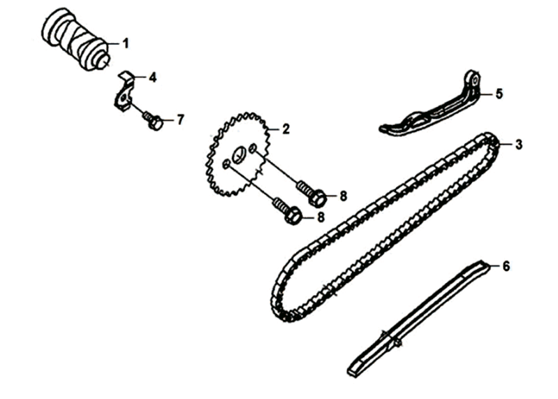 Ketting / kettingspanner / kettinggeleider Sym Symphony ST 125I E4