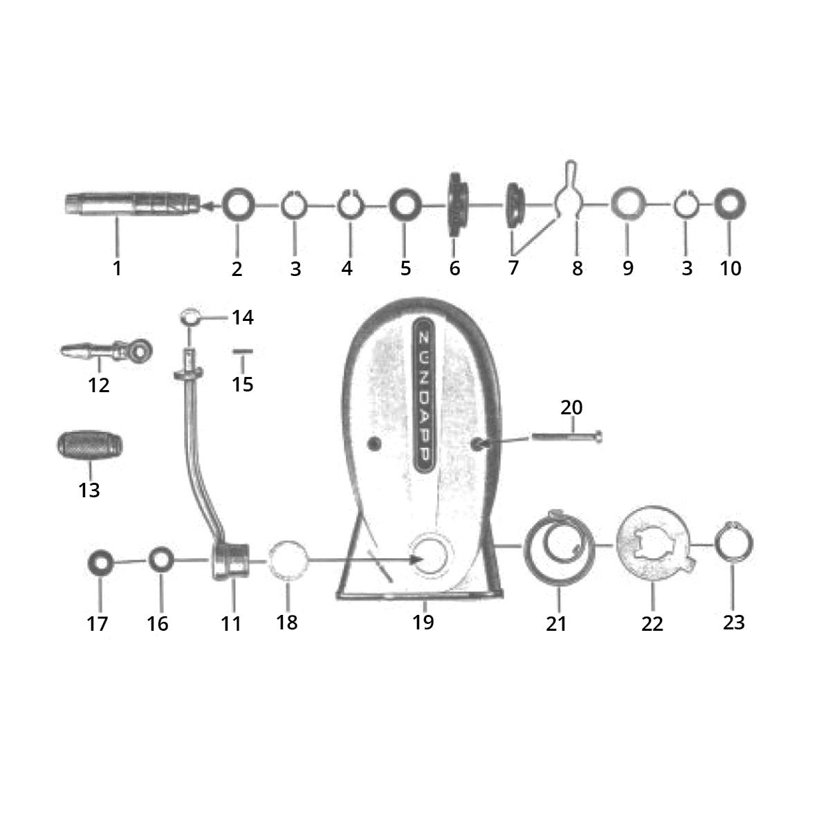 Kickstarterdeksel - Kickstarterdelen Zundapp GTS 50 517-40L0