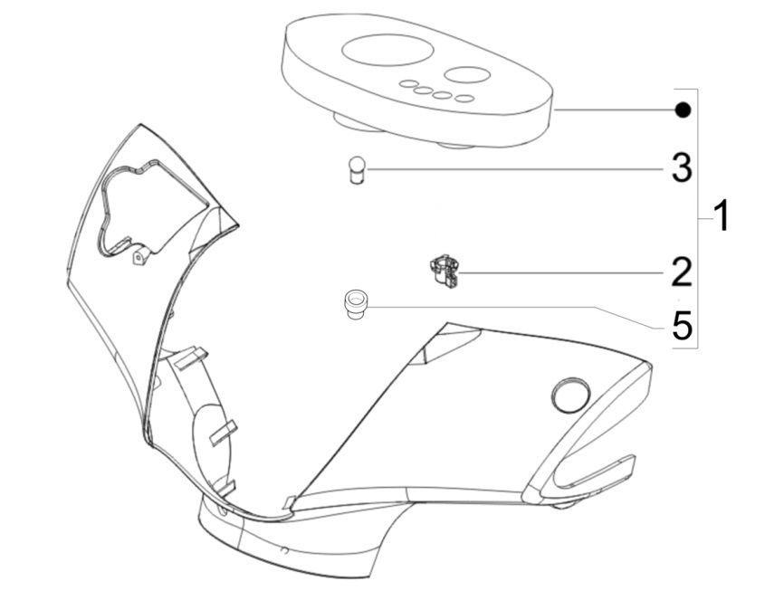Kilometerteller - Cockpit Piaggio Zip 50 4-takt IGET 3V Euro 4