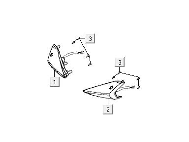 Knipperlichten voorzijde Kymco VP50 4-takt ACzwart