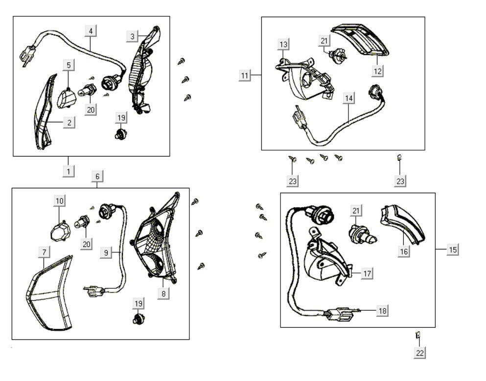 Knipperlichten Kymco Like 200i Wit
