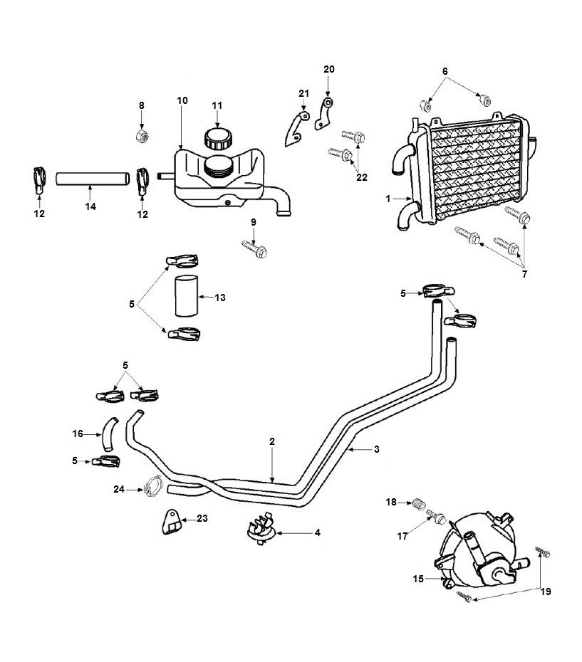 Radiateur - Koeling - Waterpomp Peugeot Speedfight 2 50 2-takt LC Euro 2