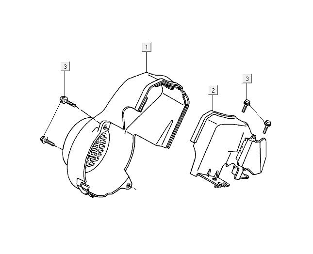 Koelkappen Kymco Yup 50 2-takt AC zilver-oranje