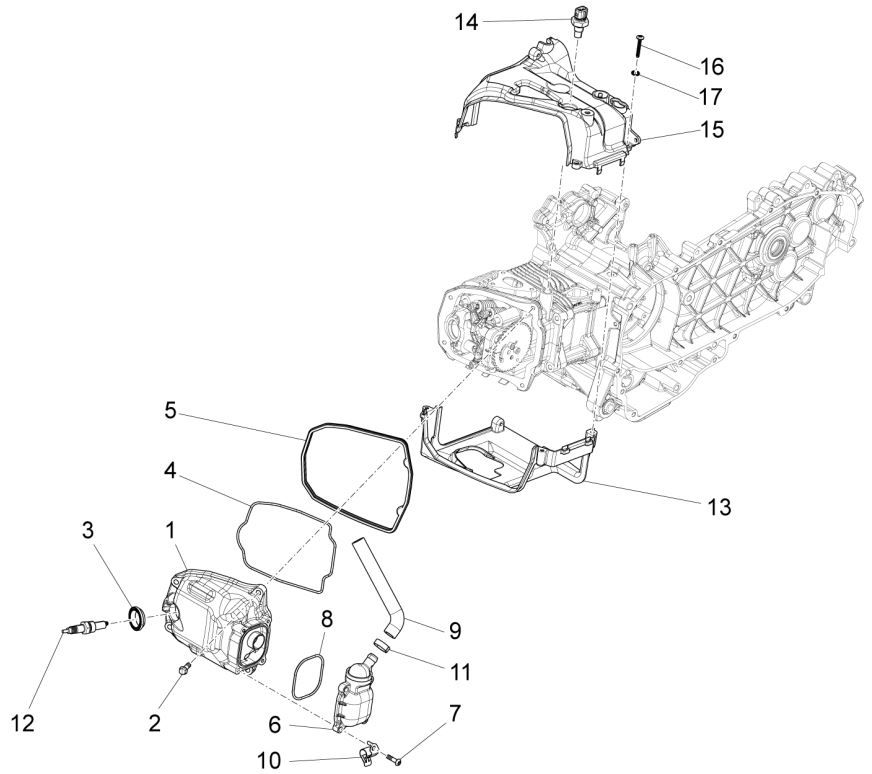 Kleppendeksel - Bougie Piaggio Liberty 125 IGET 3V ABS Euro 5