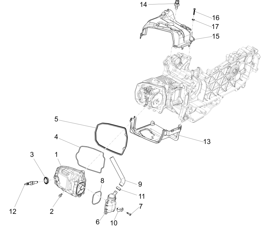 Kleppendeksel - Bougie Vespa Sprint 125 3V IE ABS