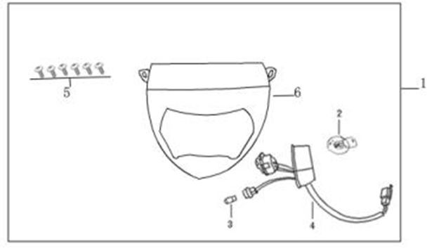 Koplamp Berini Sprint bruin