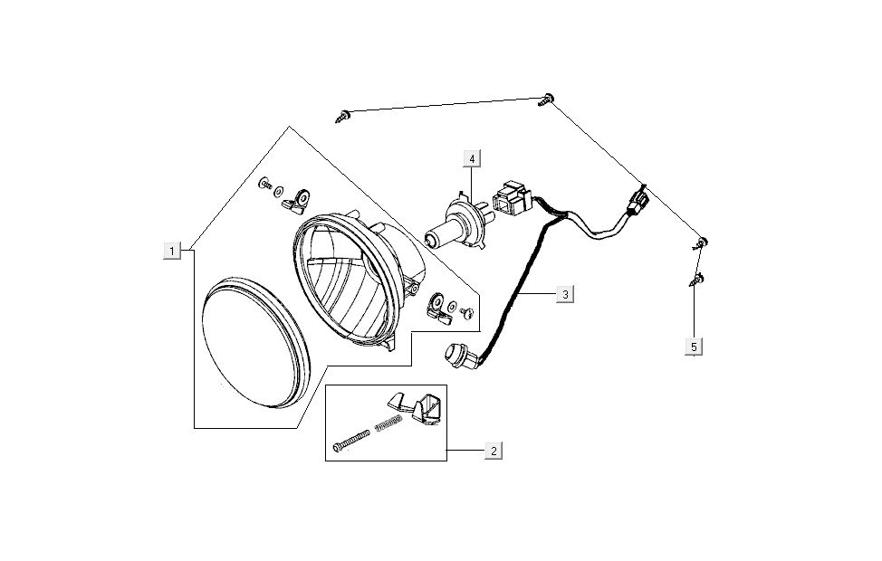 Koplamp Kymco New Sento 50i 4-takt zwart