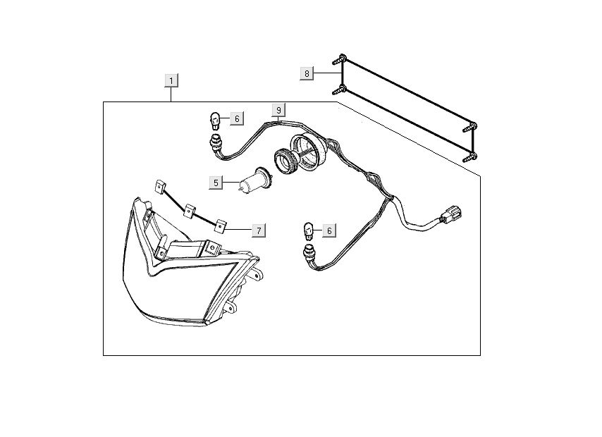 Koplamp Kymco People S 50 4-takt Titanium
