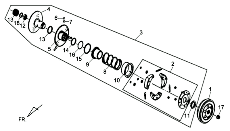 Koppeling - Koppelingshuis Sym Allo (WH871) champagne