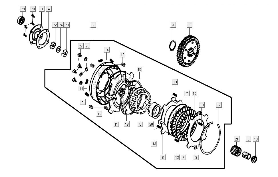 Koppeling Kymco K-Pipe 4-takt Wit