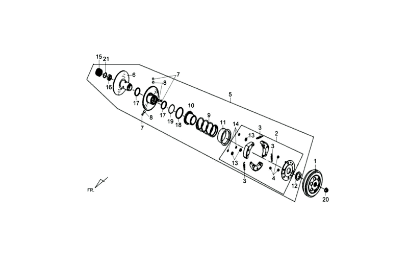 Koppeling - Koppelingshuis Sym Fiddle III Matt Black