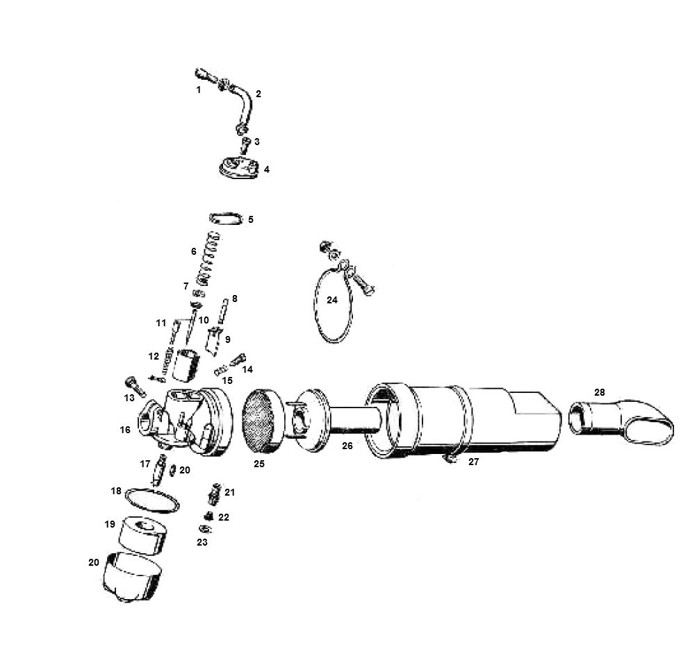 Carburateur Kreidler 4 versnellingen