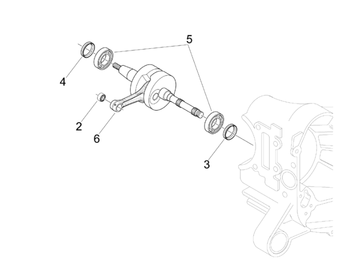 Krukas Piaggio Zip 50 SP 2-takt LC 2006-2013