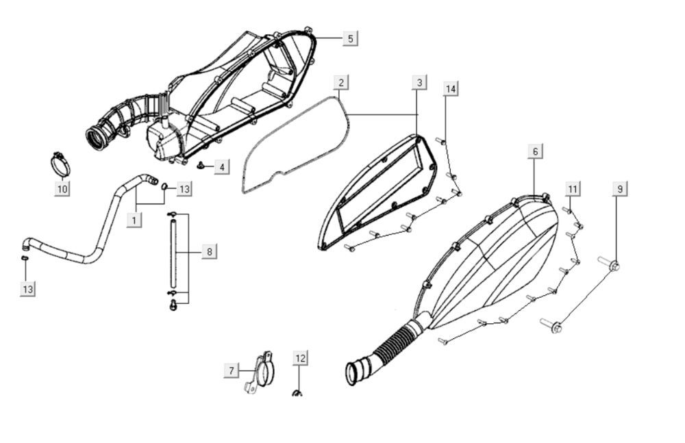 Luchtfilter Kymco Xciting 400i matzwart