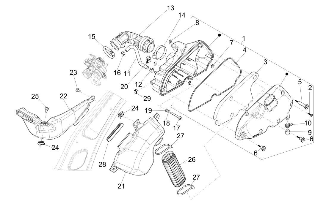 Luchtfilter Vespa Primavera 125 3V IE ABS