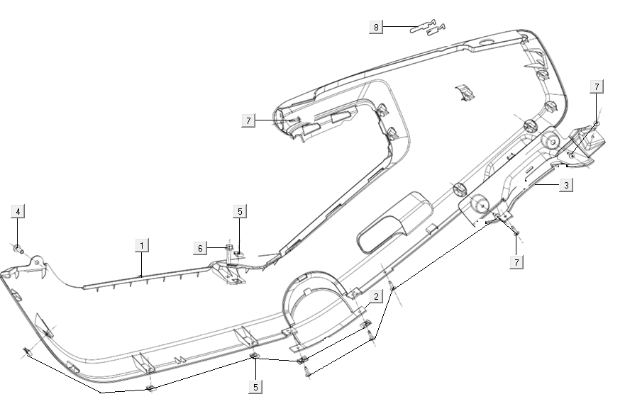 Motorscherm rechts Niu M+ Sport zwart