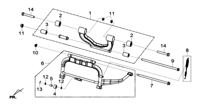 Middenstandaard/ zijstandaard/ kickstarter pedaal Sym Joymax 125I ABS