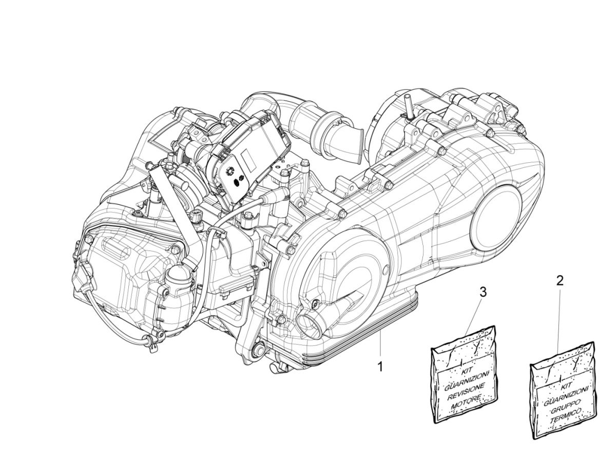 Motorblok compleet Piaggio Liberty 125 IGET 3V IE ABS Euro 4 2015-2019