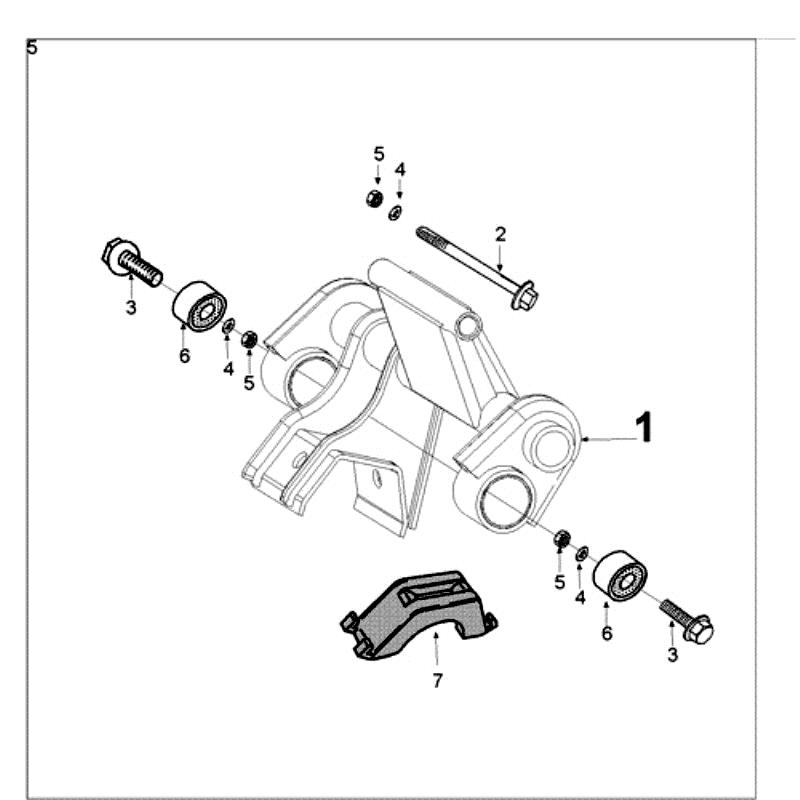 Motorophanging Peugeot Speedfight 3 50 4-takt AC Grijs