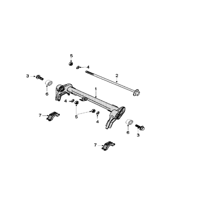 Motorophanging Peugeot Speedfight 3 50 2-takt LC grijs