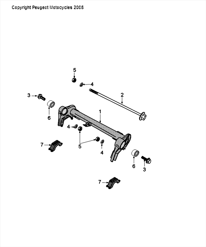 Motorophanging Peugeot Speedfight 4 50 2-takt LC wit
