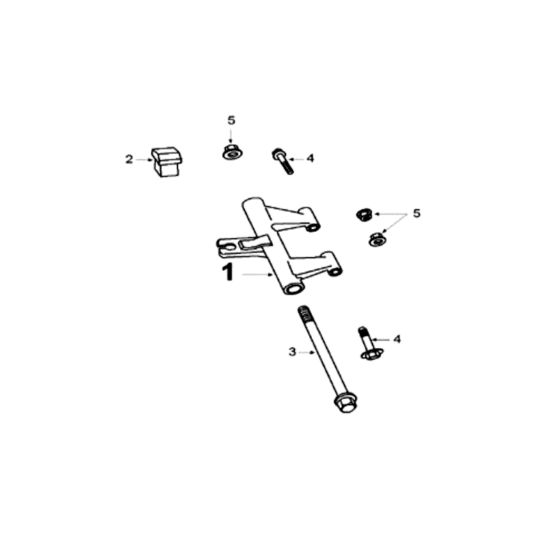 Motorophanging Peugeot V-Clic 50 4-takt AC Zwart