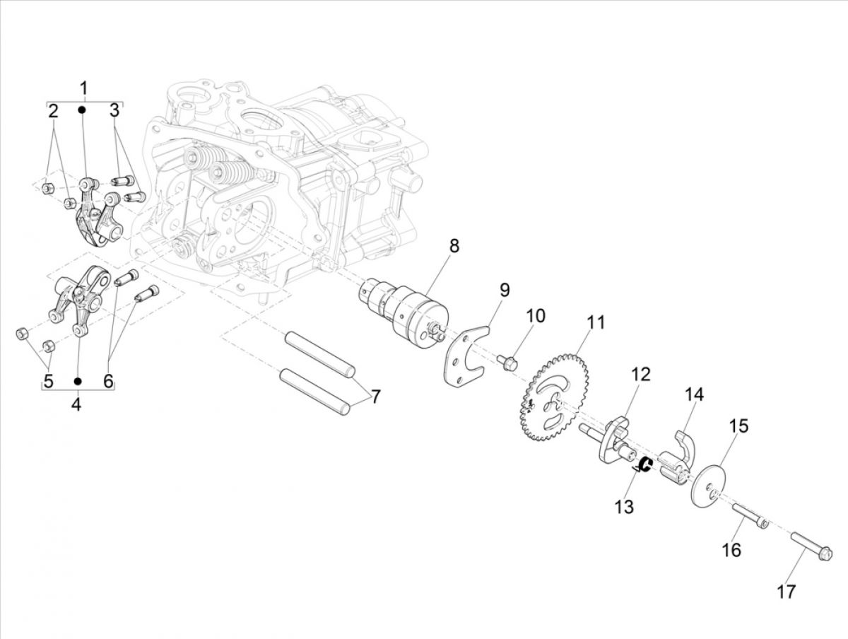Nokkenas - Tuimerlaars Vespa GTS 300 HPE 4V IE ABS Euro 4 2019