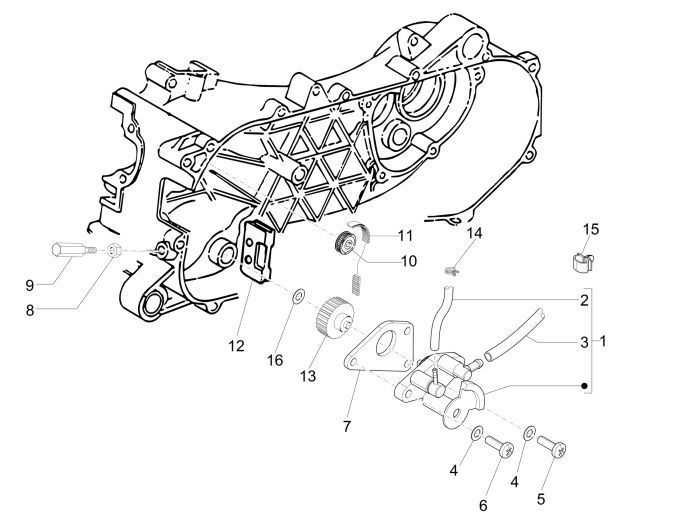 Oliepomp Vespa Sprint 50 2-takt AC