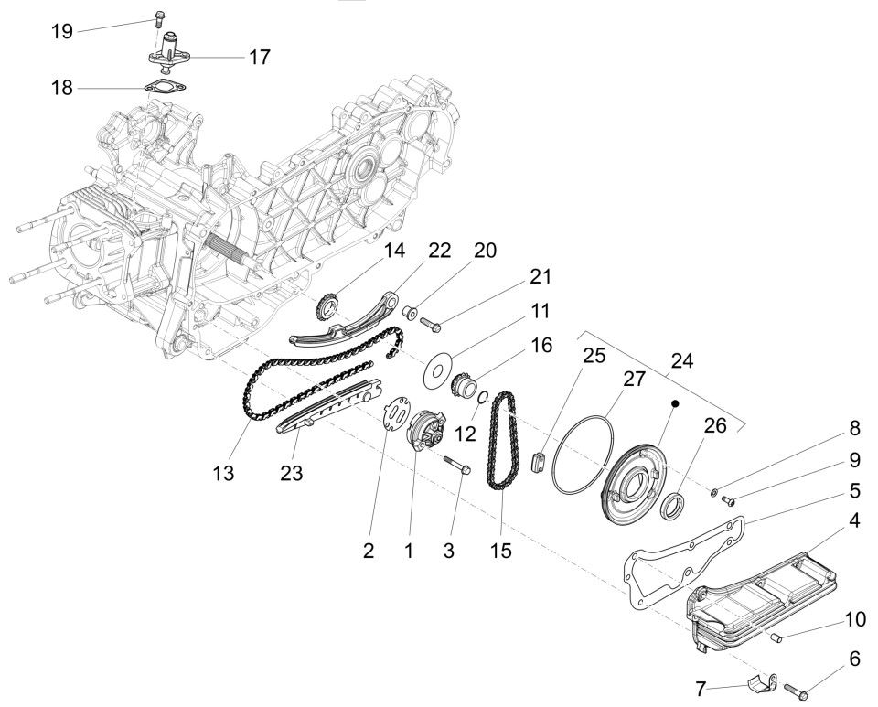 Oliepomp Piaggio Liberty 125 IGET 3V ABS Euro 5