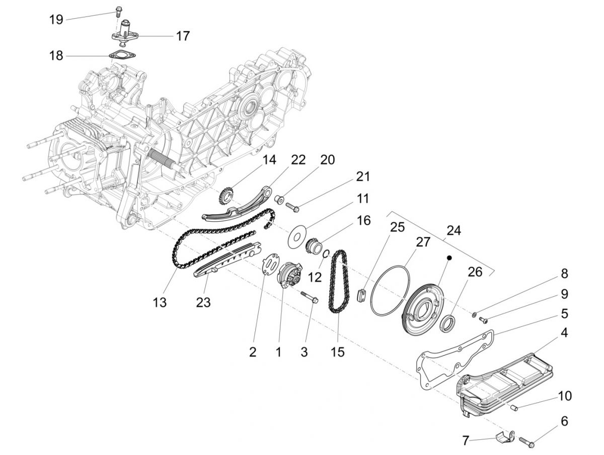 Oliepomp Piaggio Piaggio Liberty 125 IGET 3V IE ABS Euro 4 2015-2019