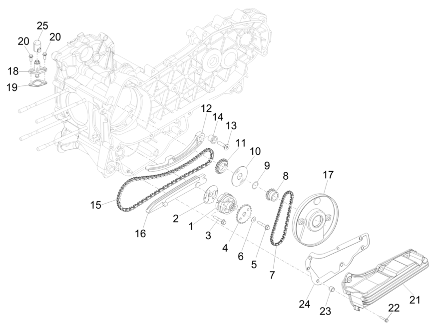 Oliepomp Piaggio Beverly 300 HPE 4V ABS Euro 5 2021-2022