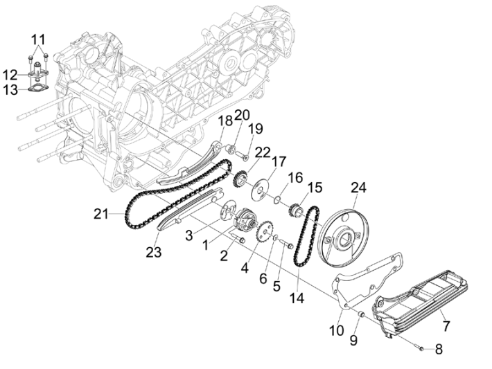 Oliepomp Piaggio MP3 300 LT Sport 2009-2014