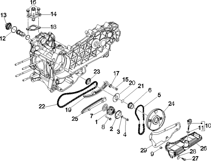 Oliepomp Vespa GTS 250 ie 2005-2009 (met ABS)