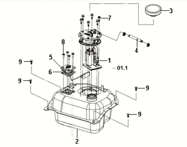 Olietank Sym Symphony ST 200I