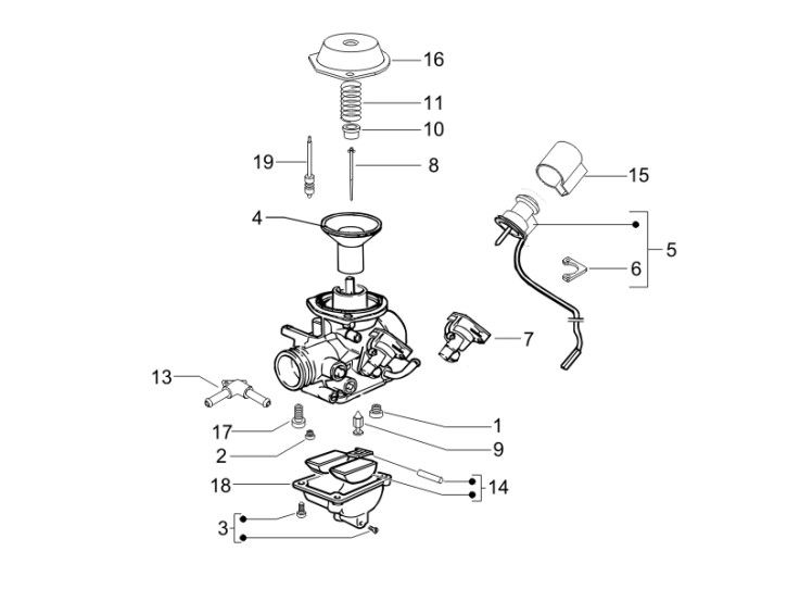 Carburateur onderdelen Gilera Runner 200 VXR 4-takt 2006