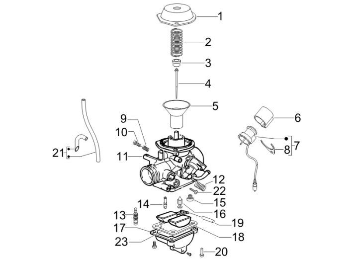Carburateur Piaggio New Fly 4-takt 2V