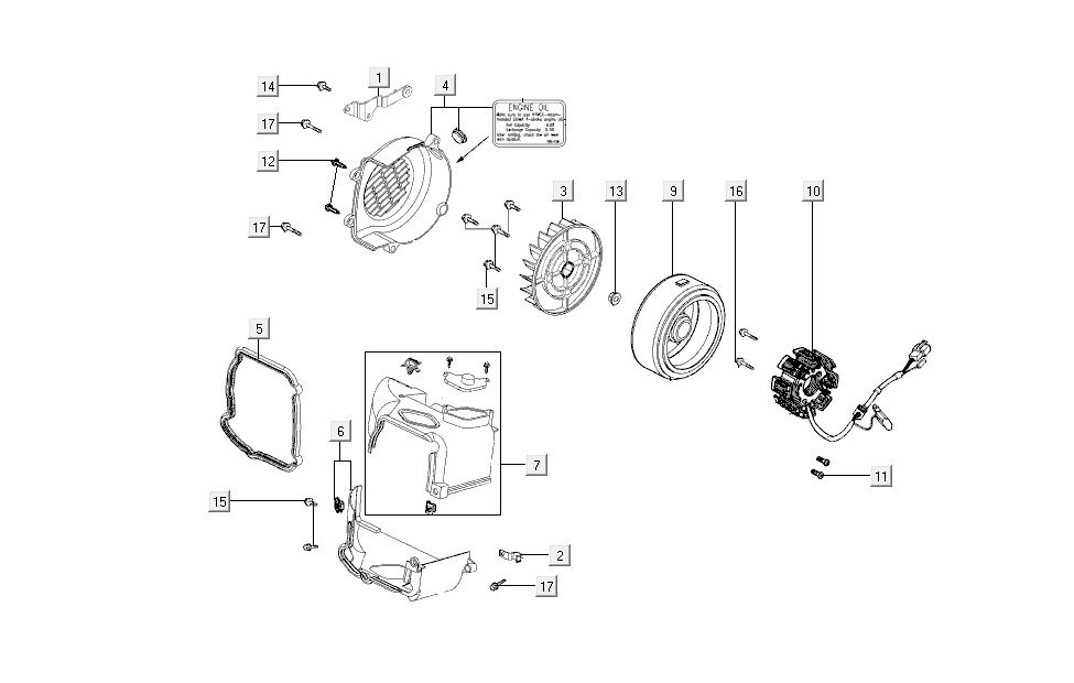 Ontsteking - Stator - Vliegwiel - Koelkappen Kymco Super8 50 4-takt 2009→ zwart