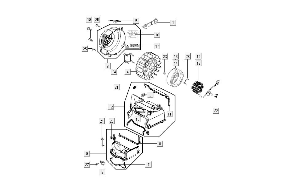 Ontsteking - Stator - Vliegwiel - Koelkappen Kymco New Sento 50i 4-takt rood