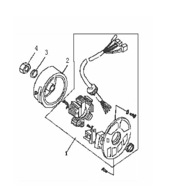 Ontsteking - Stator - Vliegwiel Generic Ideo 50 2-takt 2010 zwart 25