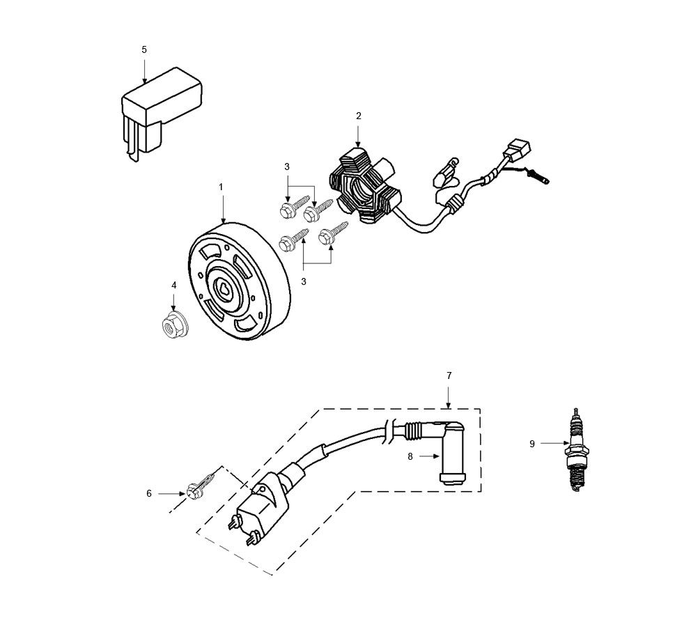 Ontsteking - Stator - Vliegwiel Peugeot Speedfight 2 50 2-takt LC Euro 2