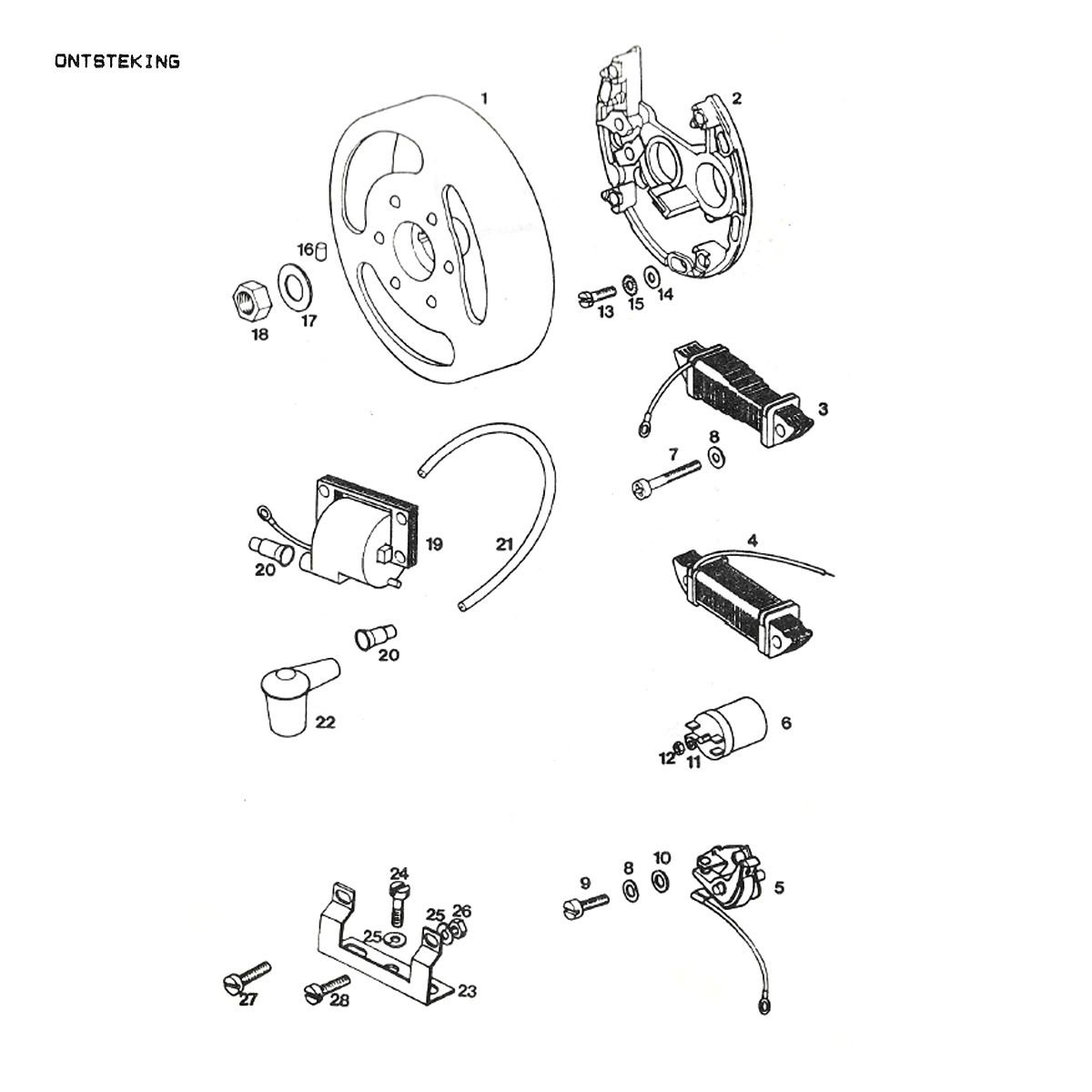 Ontsteking - Stator - Vliegwiel Tomos A35