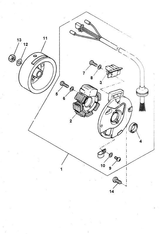 Ontsteking - Stator - Vliegwiel Yamaha Bw's 2-takt
