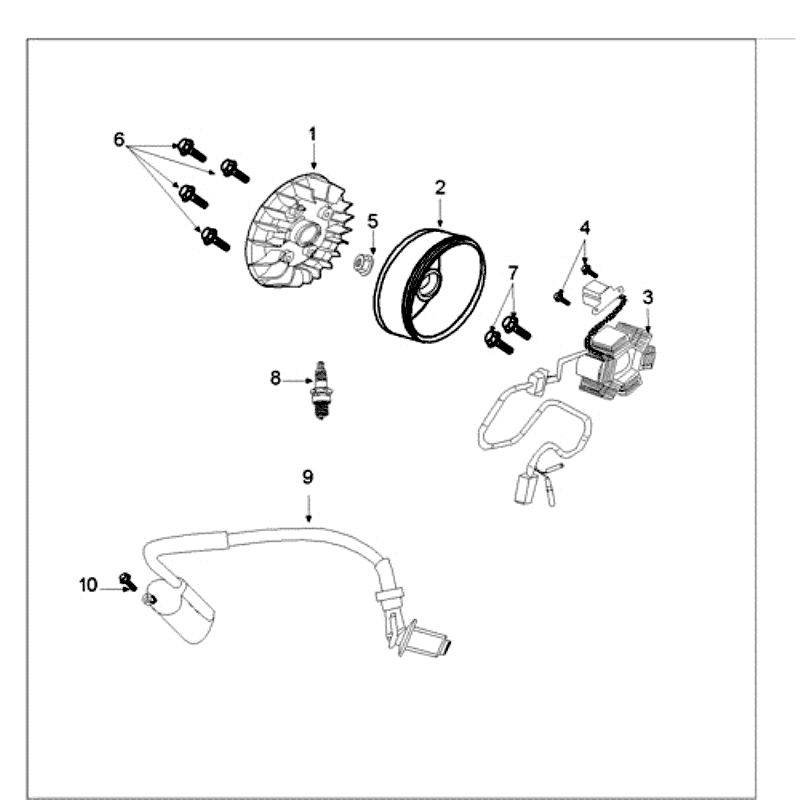 Ontsteking - Stator - Vliegwiel - Bobine - Bougie Peugeot Tweet old zilvergrijs