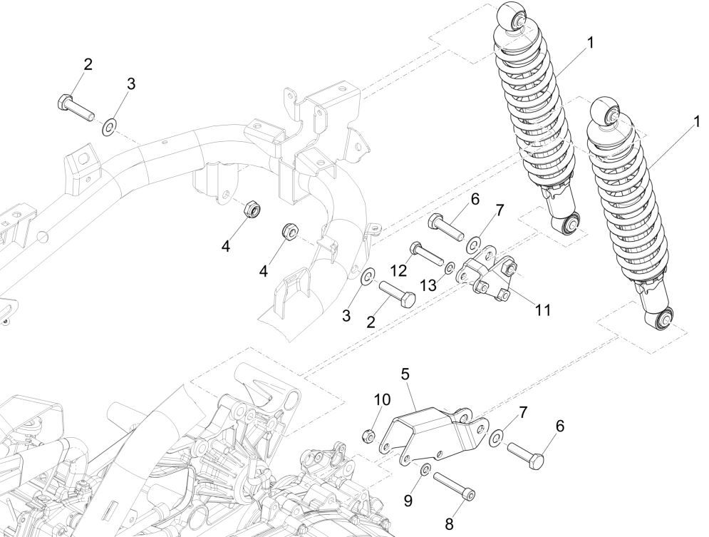 Schokbreker Piaggio Medley 125 ABS Euro 5 2021-2022