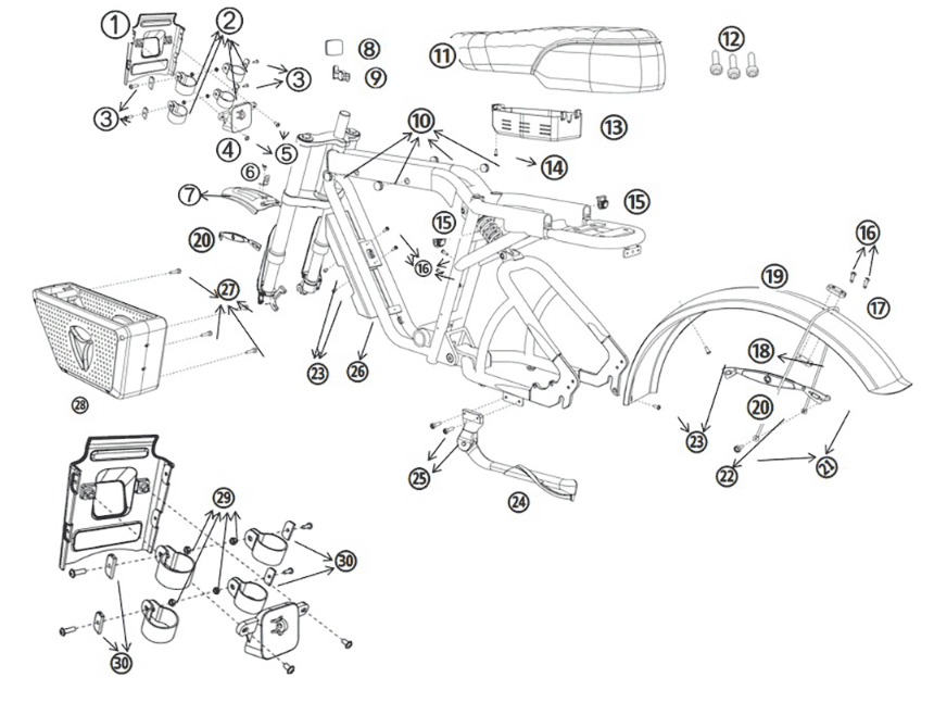 Other parts Yadea Trooper 01 Fatbike