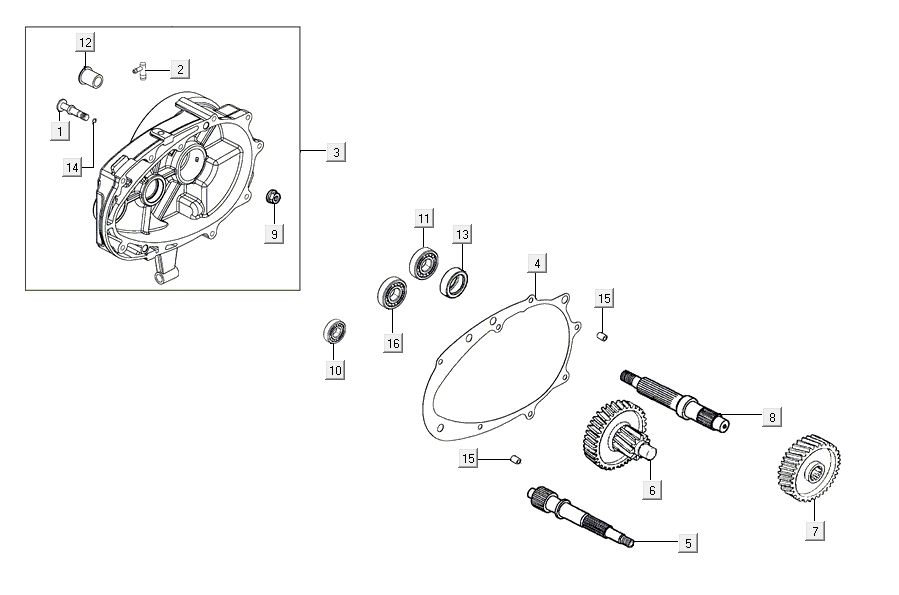 Vertanding - Overbrenging Kymco Agility 16'+ 4-takt mat metalic zilver
