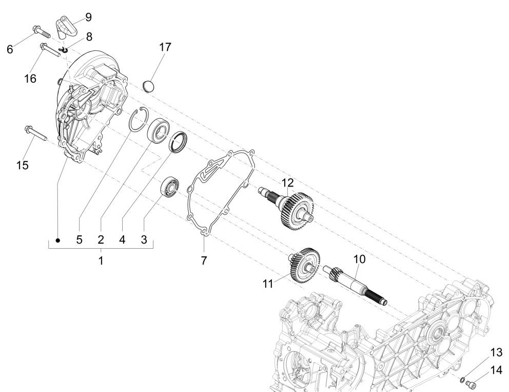 Vertanding - Overbrenging Piaggio Liberty 125 IGET 3V ABS Euro 5