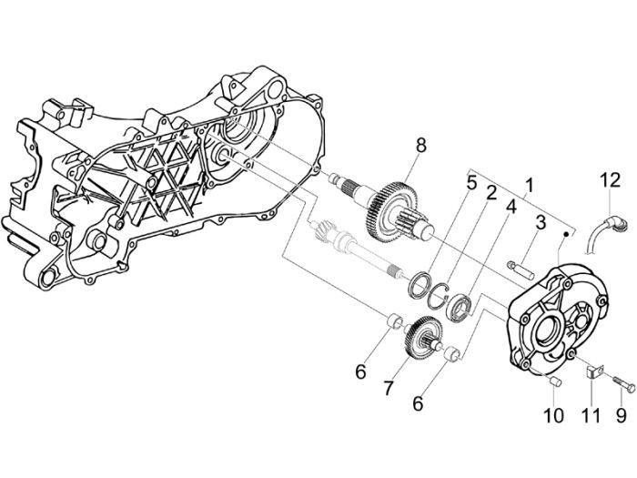 Vertanding - Overbrenging Piaggio Liberty 50 2-takt AC