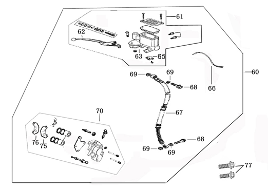 Remcilinder - Remhendel - Remleiding - Remklauw - Remblokken Edwards Maple V50-2 mat antraciet