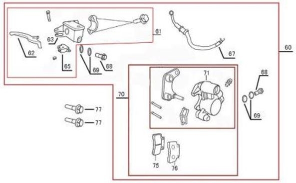 Remcilinders - Remleiding - Remklauw - Remblokken AGM SP50 flat antraciet